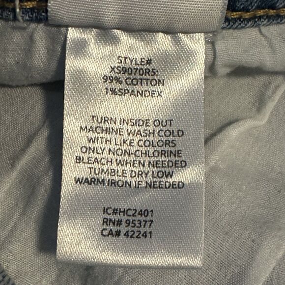 SANCTUARY Light Blue High Rise Front Slit Midi Denim Jean Skirt Raw Hem Size 28 - Picture 12 of 12